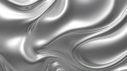 Liquid silver color abstract background metallic aluminum foil 