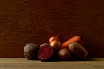 still life with vegetables for background