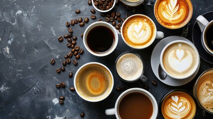 Obraz na płótnie Canvas International Coffee Day concept. Copy space