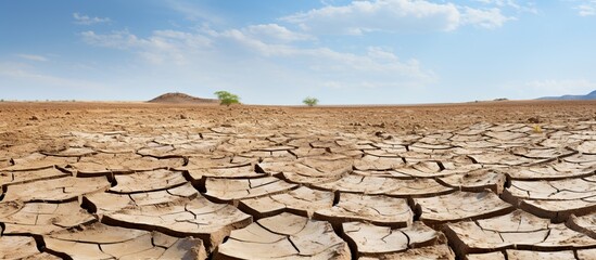 Dry cracked earth background. Global warming, climate change concept. - obrazy, fototapety, plakaty