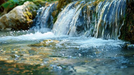 Clean water providing a peaceful backdrop for the scene AI generated illustration