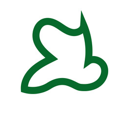 Abstract green lines vector