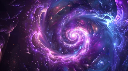 Türaufkleber Cosmic spirals spiraling endlessly  AI generated illustration © ArtStage