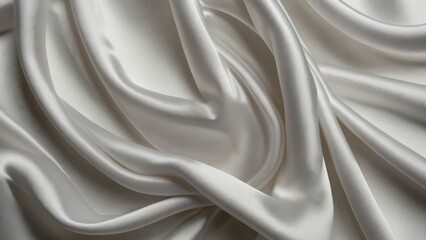 White elegant soft silk satin background with space for design, elegant fabric for backgrounds