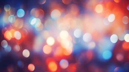 Fototapeta premium Blurry LED lights with soft bokeh pattern background - decorative lights, soft lighting.