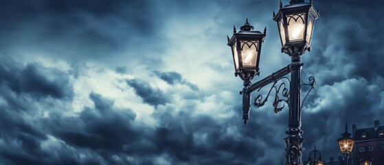 cloudy sky gaslamp moving background