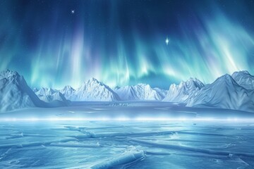 Fototapeta premium A beautiful blue sky with a mountain range in the background