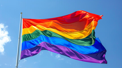 LGBT colors, rainbow flag. Pride month banner