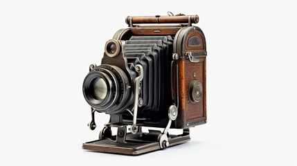 Old vintage retro camera film isolated on white background.