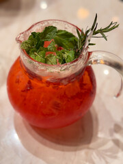 fruit punch in glass jar