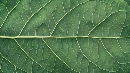 Detailed texture of a green leaf reveals nature's intricate beauty, Ai Generated.