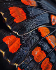 Extreme macro shot of butterfly wing scales texture
