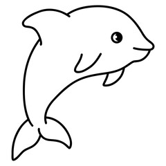 dolphin animal cartoon icon