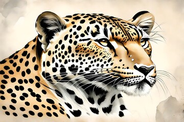 close up portrait of a leopard
