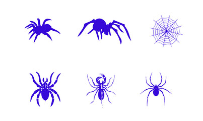 Fototapeta na wymiar Aranea Spiders Vectors Icon Set