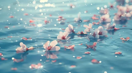 Fotobehang flamingos in water © 仁彦 水嶋