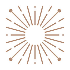 Sun Line Vector