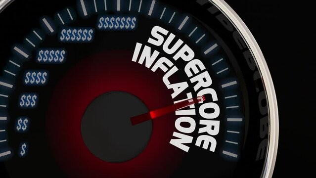 Supercore Inflation Measurement Higher Prices Costs Going Up 3d Animation