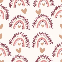 seamless pattern with boho rainbow © AnaFlvia