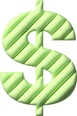 3d 골판지 컨셉 숫자와 기호들