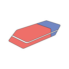 Kids drawing cartoon Vector illustration pen eraser icon Isolated on White