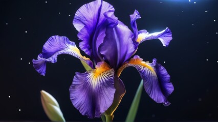 Colorful Iris Flowers in Spring Garden Macro Shot