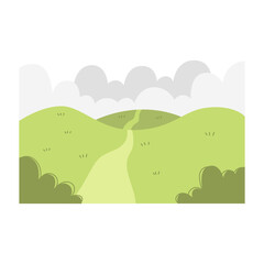 Green Field Illustration