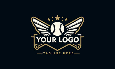 Baseball Logo Vector Baseball Softball Team Club Logo Template Vector