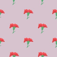 seamless pattern with Carnations