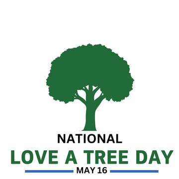 national love a tree day celebration. flat design. flyer design.flat illustration.