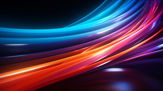 Abstract three-dimensional glowing curve background, abstract graphic poster PPT background