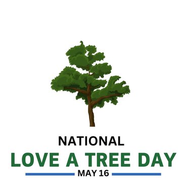 national love a tree day celebration. flat design. flyer design.flat illustration.