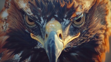  the North American Golden Eagle, its eyes reflecting the untamed spirit of the wilderness, a captivating image brought to life by an HD camera