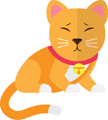 Flat style cat