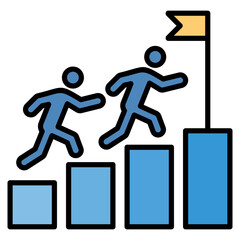 Success Coaching Icon Element For Design