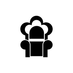 Medieval, throne icon. simple black illustration for web and app..eps