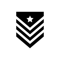 military epaulettes icon. military vector flat symbol illustration for web and app..eps - obrazy, fototapety, plakaty