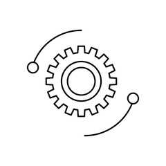 automation mark icon. simple liner automation mark vector for web and app..eps