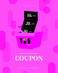 discount coupon for sale collection illustration
