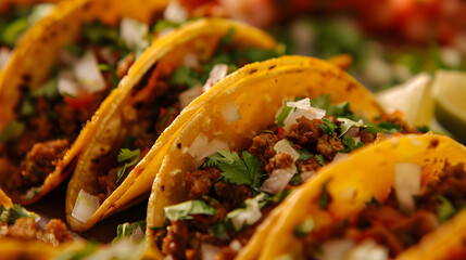 closeup of some mexican tacos