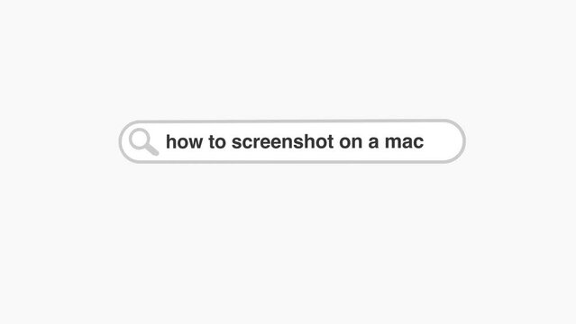 How to screenshot on mac typing on internet web digital page search bar