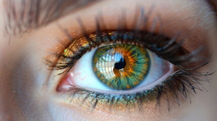 Next we see a pair of bright and lively hazel eyes with a beautiful mix of green brown and gold creating a kaleidoscope of colors within. .