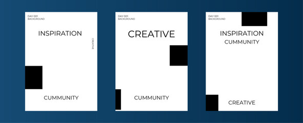 Abstract gradient background vector set. Minimalist style cover template with vibrant perspective 3d geometric prism shapes collection. suit for social media, poster, cover, banner, card.