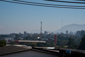 Fototapeta na wymiar Urban landscape of the city of Santa Maria, RS, Brazil