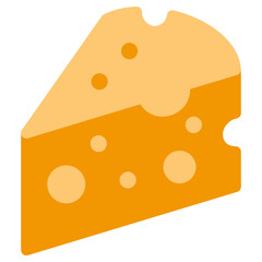 cheese vector icon. food and beverage icon flat style. perfect use for icon, logo, illustration, website, and more. icon design color style