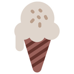 ice cream vector icon. food and beverage icon flat style. perfect use for icon, logo, illustration, website, and more. icon design color style
