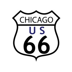 Chicago Route 66 Sign