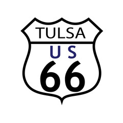 Tulsa Oklahoma Route 66 Sign