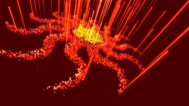 Kshatriya surya symbol particle effect , Glow sign effect, Religious divine hindu symbol animation 