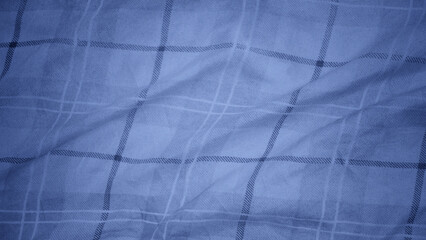 Fabric texture background with wave and plaid pattern with light blue gradient. For backdrops, frames, banners, decorations